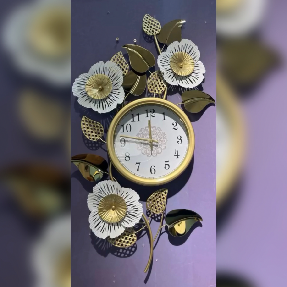 Vertical Metal Floral Wall