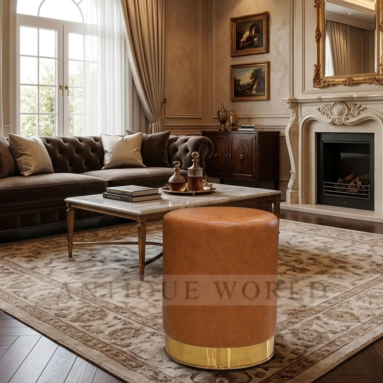 Prestige Leather Accent Stool