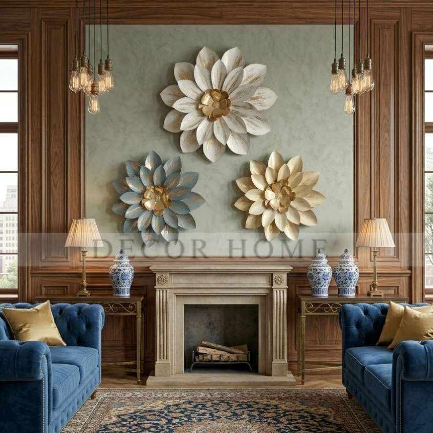 Metallic Floral Wall Decor (Set of 3)