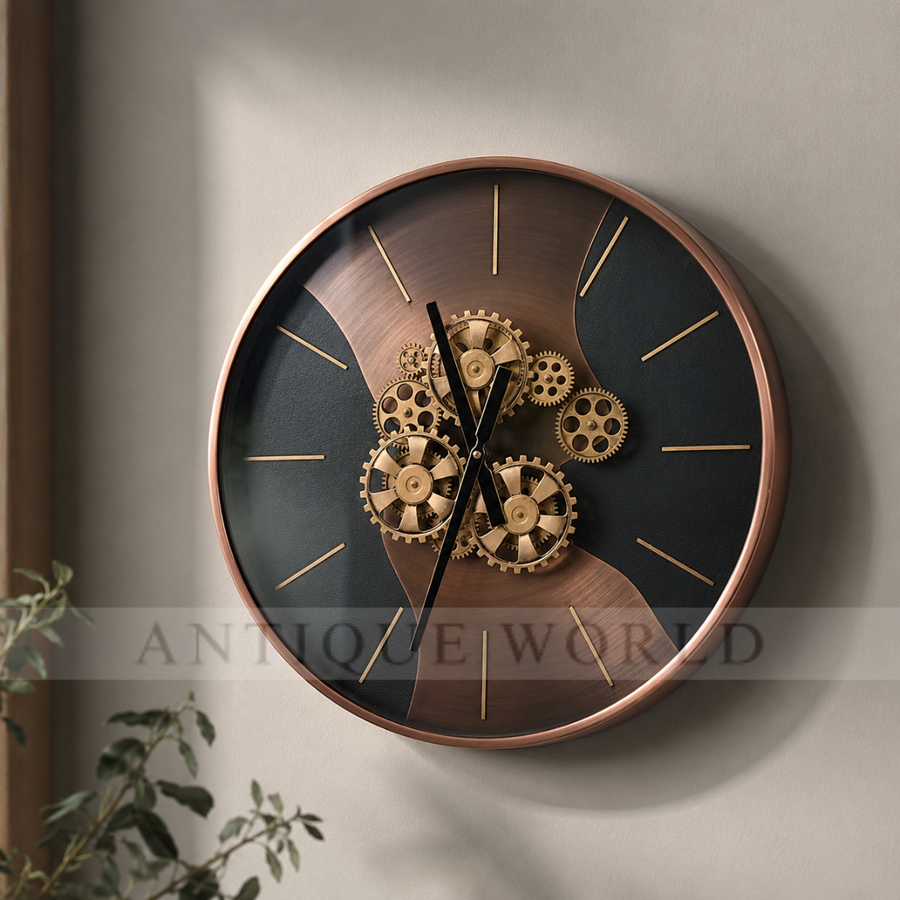Elite Bronze Skeleton Wall Clock