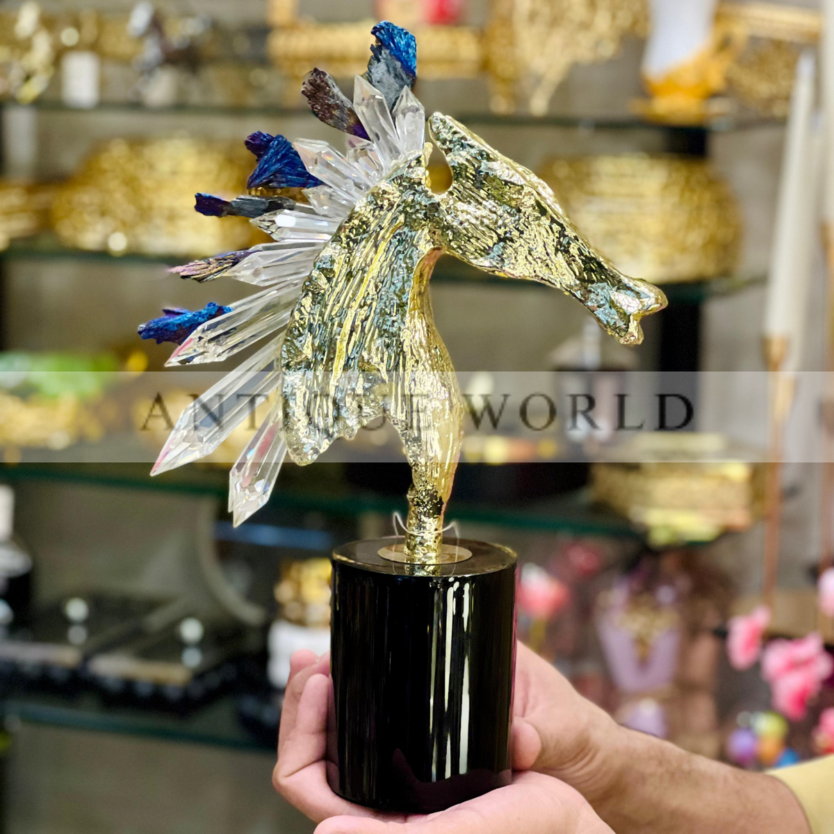 Luxury Decorative Brass Crystal Ornaments