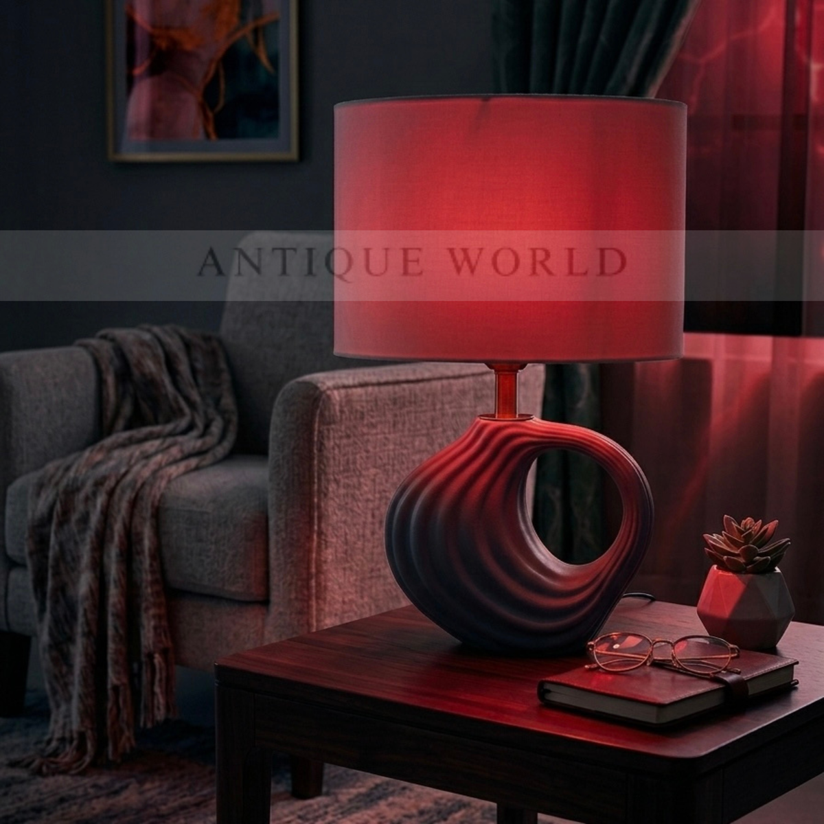 The Ripple Sculptural Bedside Lamp 1 pc