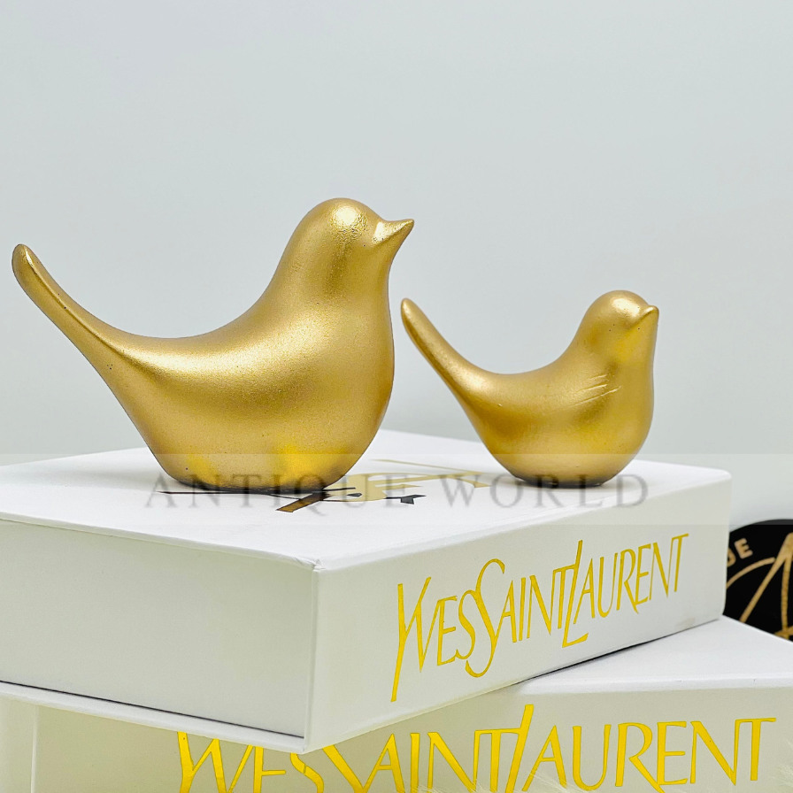 Minimalist Ceramic Bird Figurines  (Set of 2 )