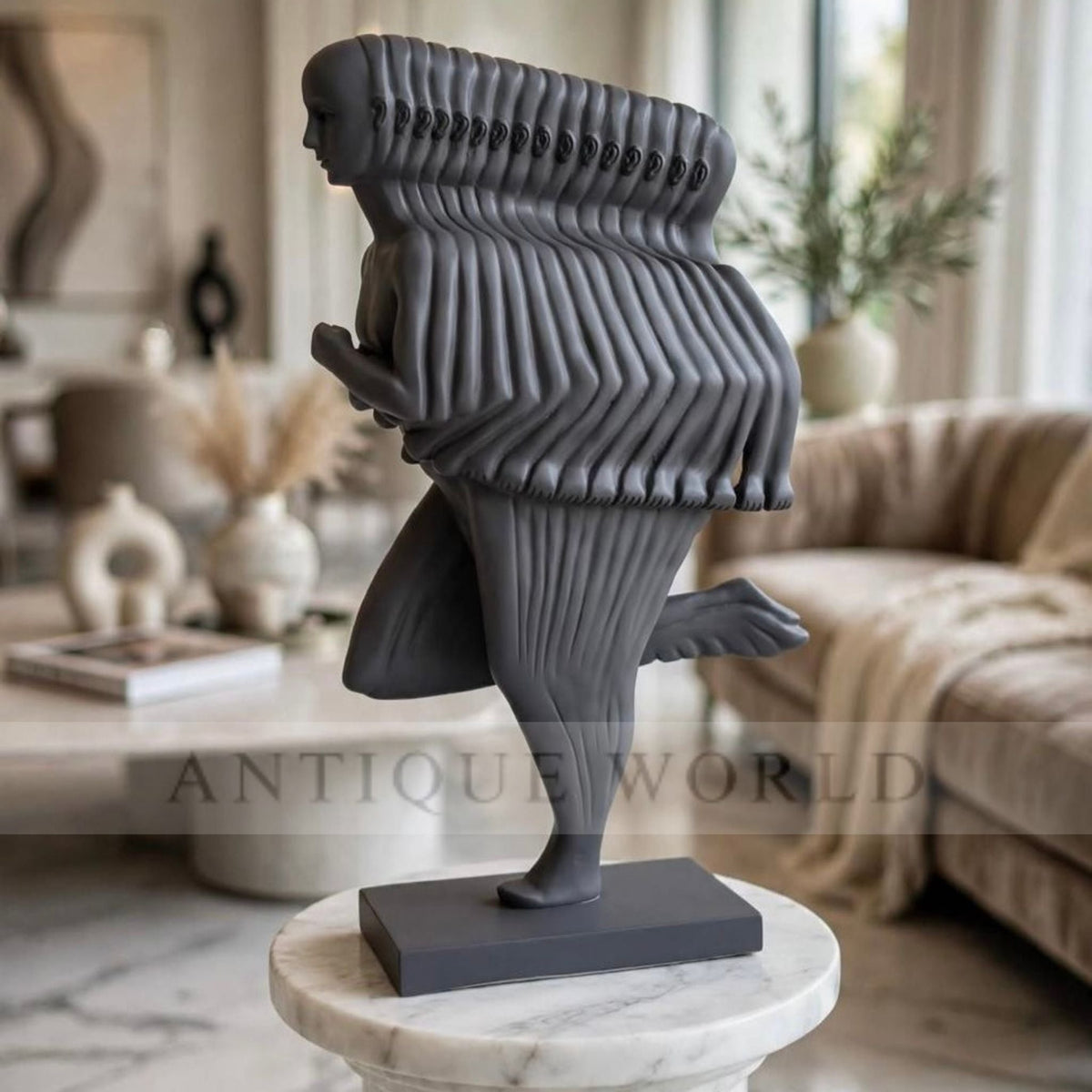 Luxury Abstract Rippling Human Sculpture