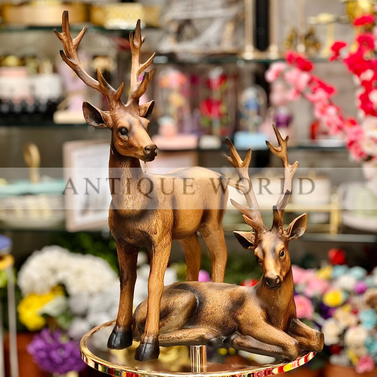 Deer Figurines Lawn Ornament ( Set of 2 )