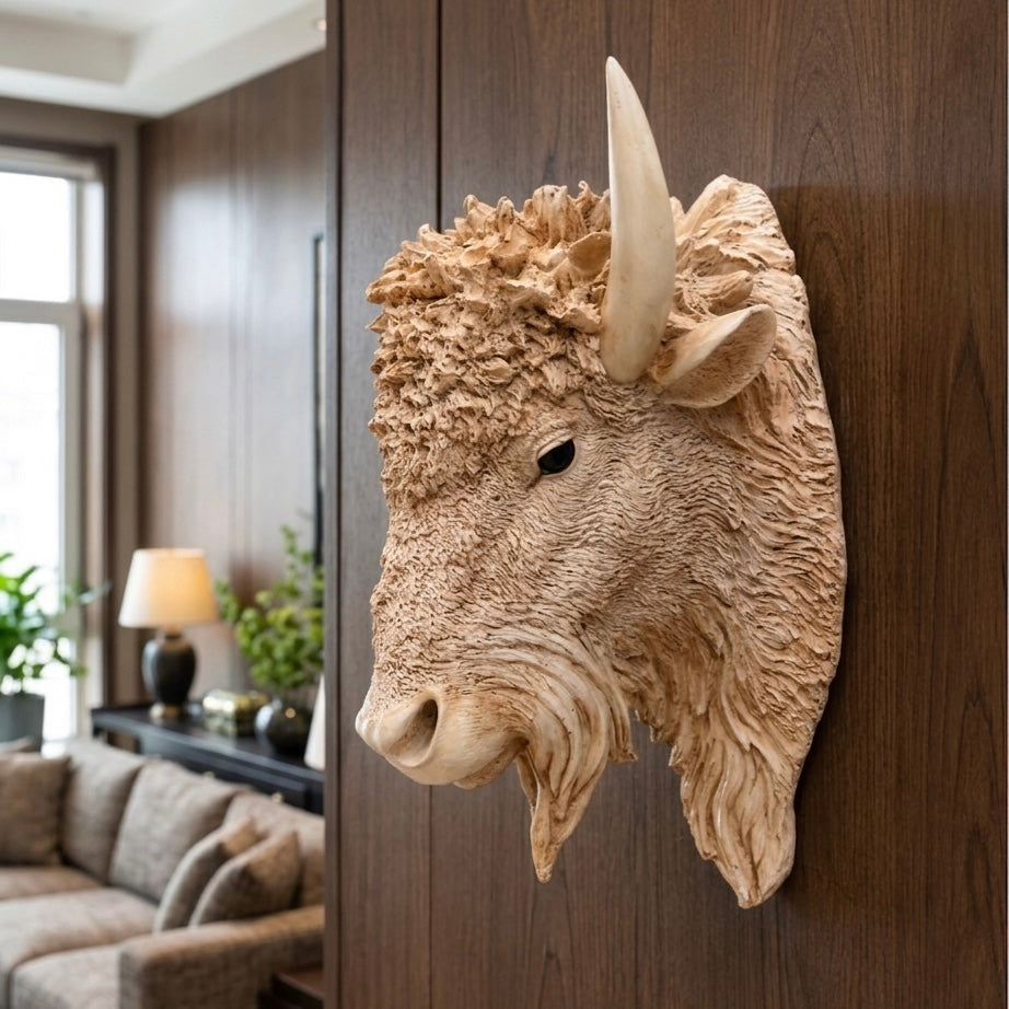 Faux Bull Wall Mount