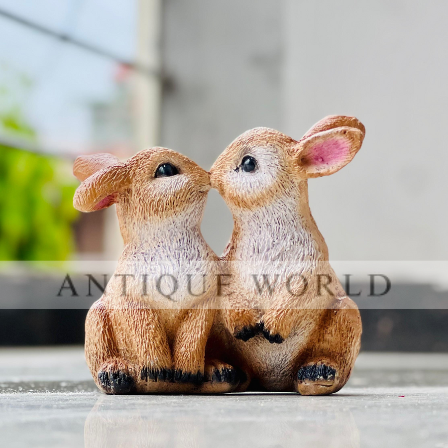 Loving Duo Bunny Figurine