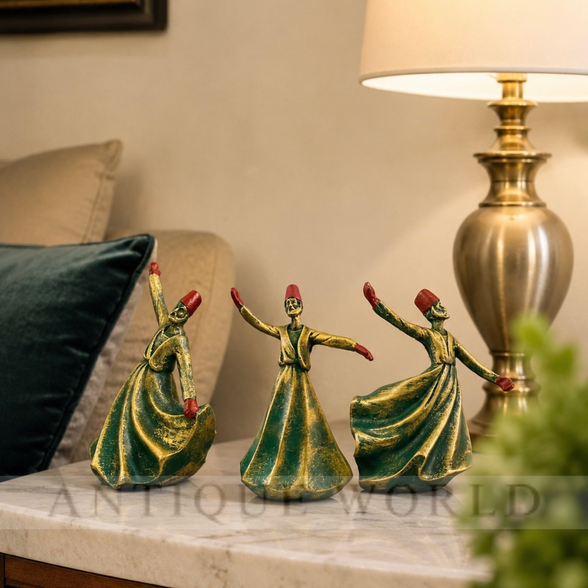 Classical Dervish  Art Sculpture( Set of 3)