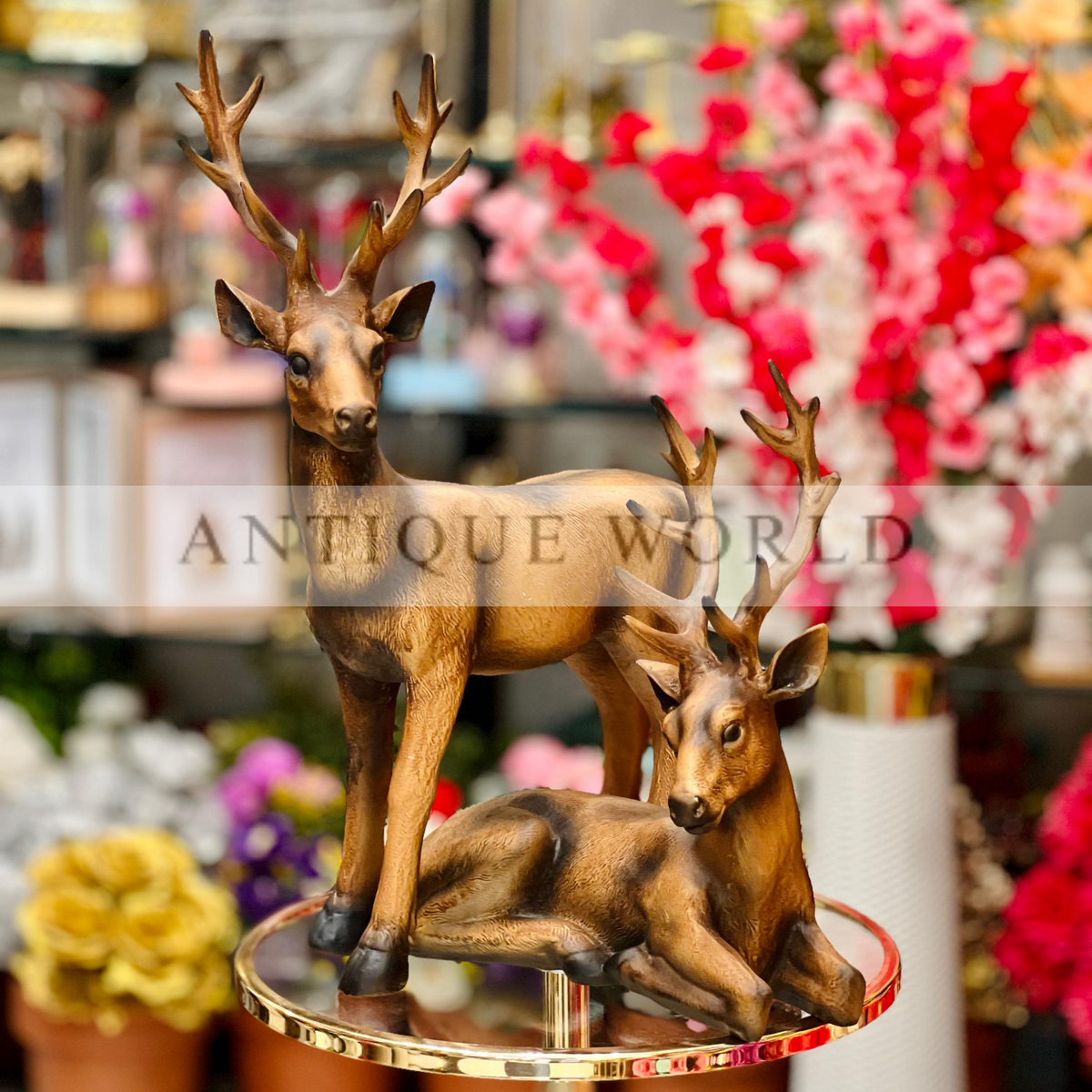 Deer Figurines Lawn Ornament ( Set of 2 )