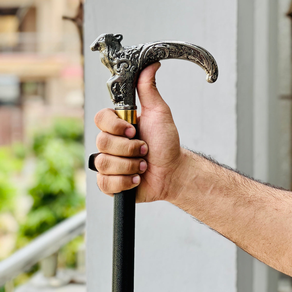 Lion Shaped Walking Cane with Hidden Sword