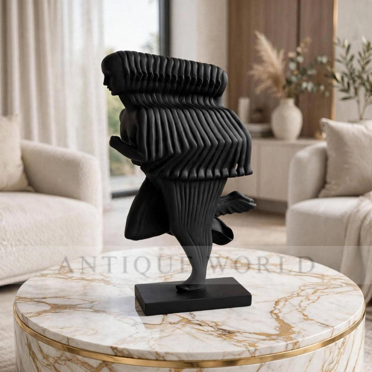 Luxury Abstract Rippling Human Sculpture