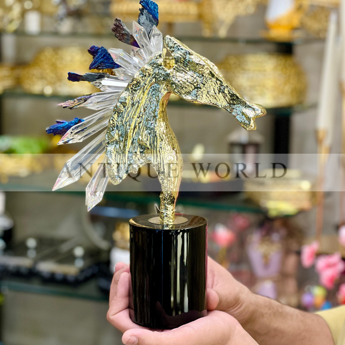 Luxury Decorative Brass Crystal Ornaments