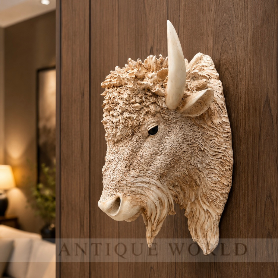 Faux Bull Wall Mount