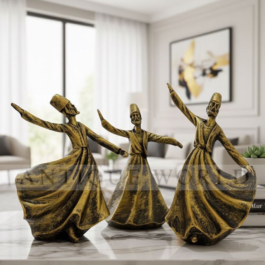 Classical Dervish  Art Sculpture( Set of 3)