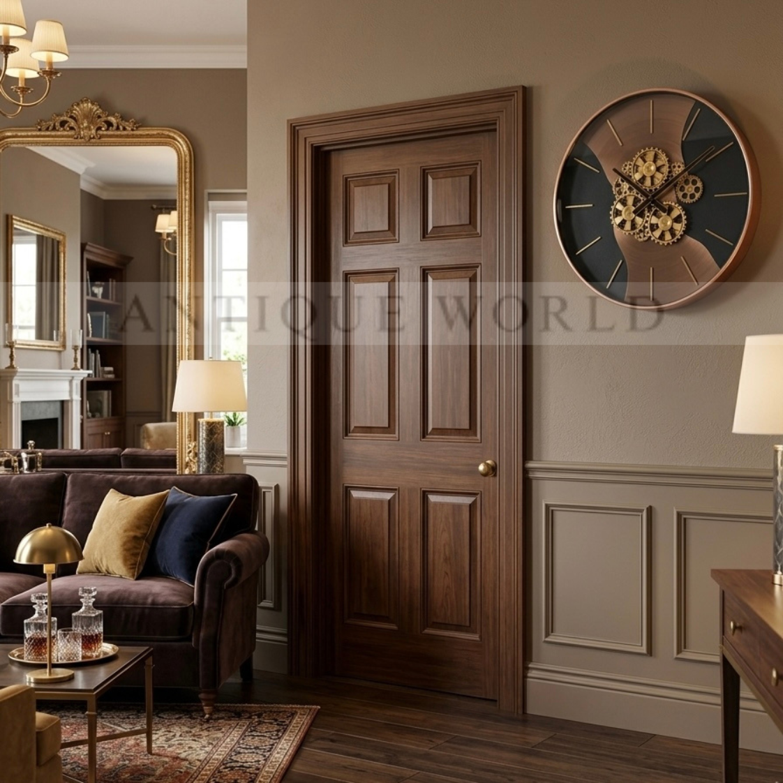 Elite Bronze Skeleton Wall Clock