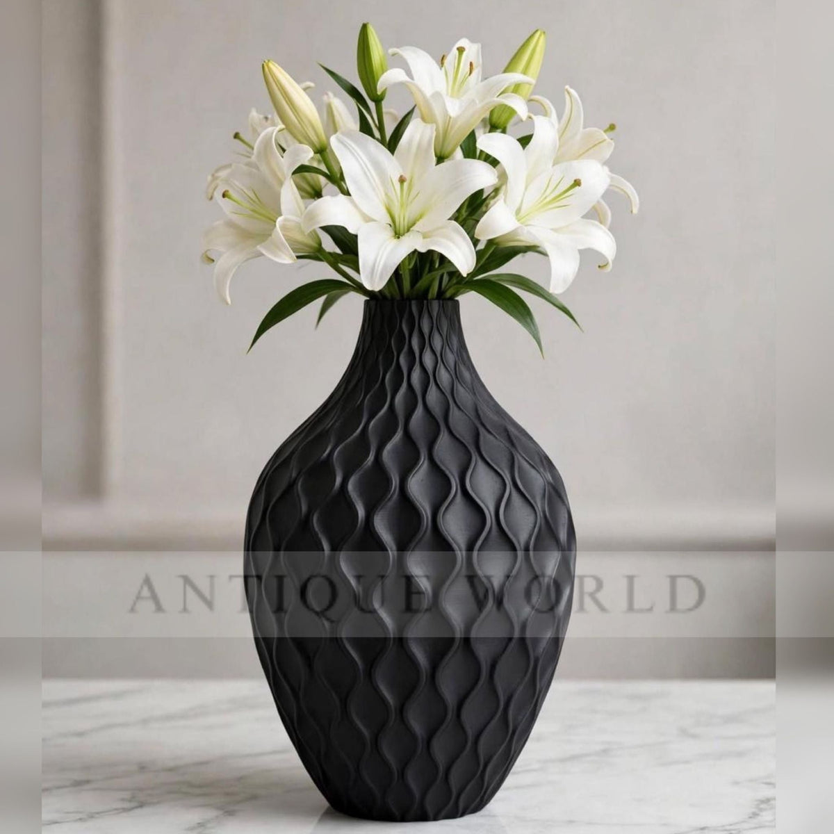 Luxury Wave Pattern Flower Vase