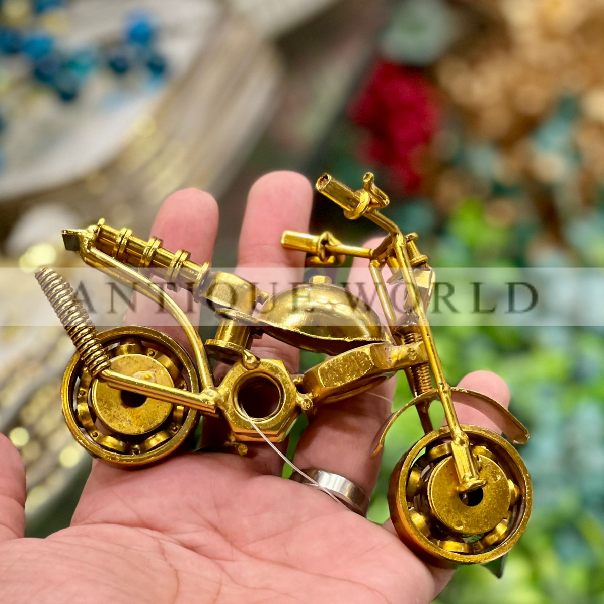 Handcrafted Miniature Motorcycle Model