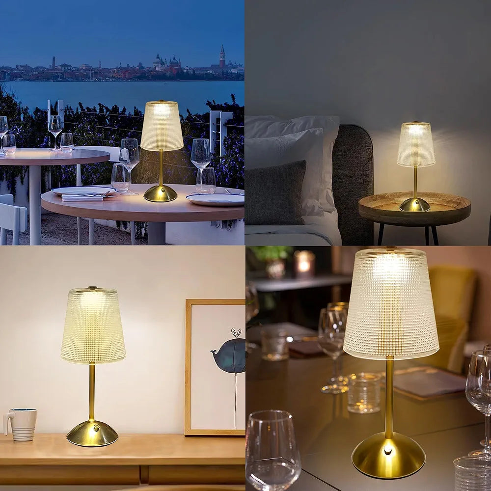 Bedside Crystal Table Lamp with Touch Control