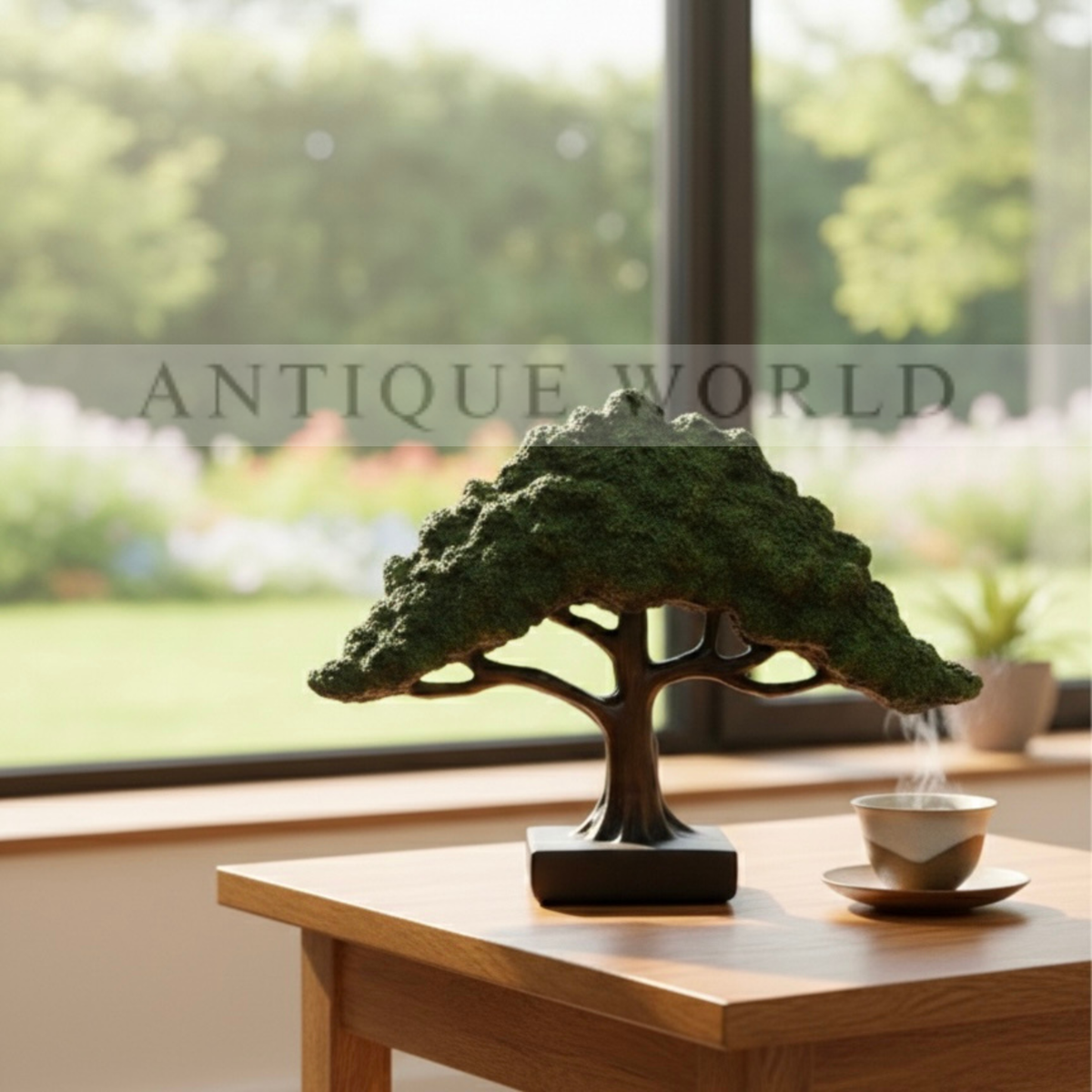 Serene Bonsai Tree Table Sculpture