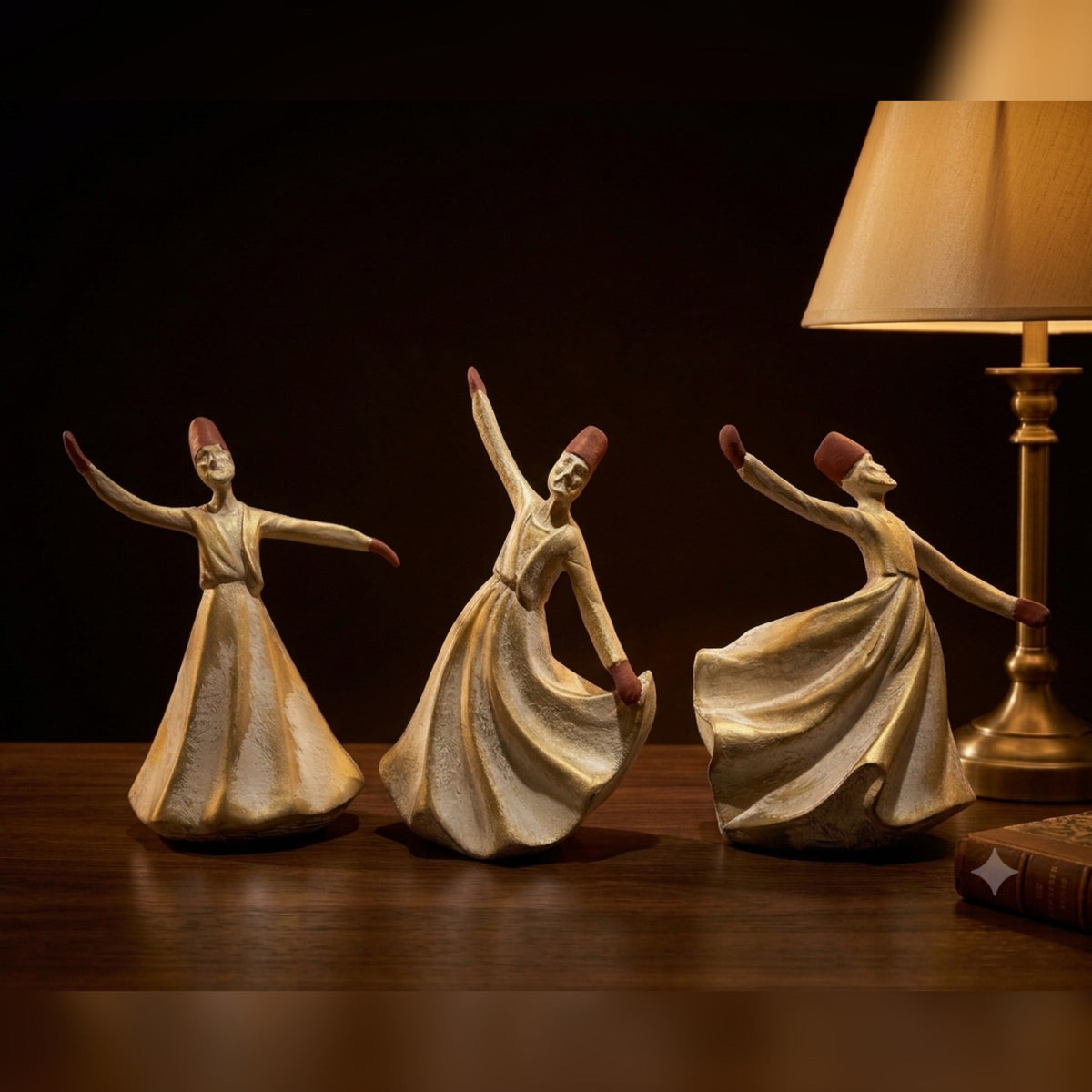 Classical Dervish  Art Sculpture( Set of 3)