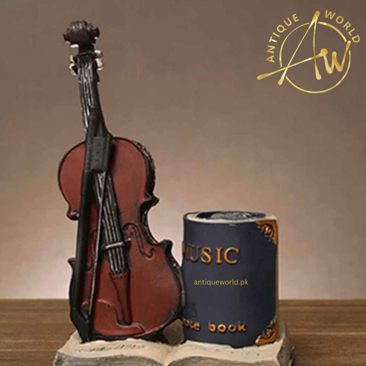 Retro Violin Pen Holder