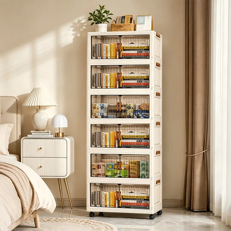 Foldable Storage Cabinet with Wheels