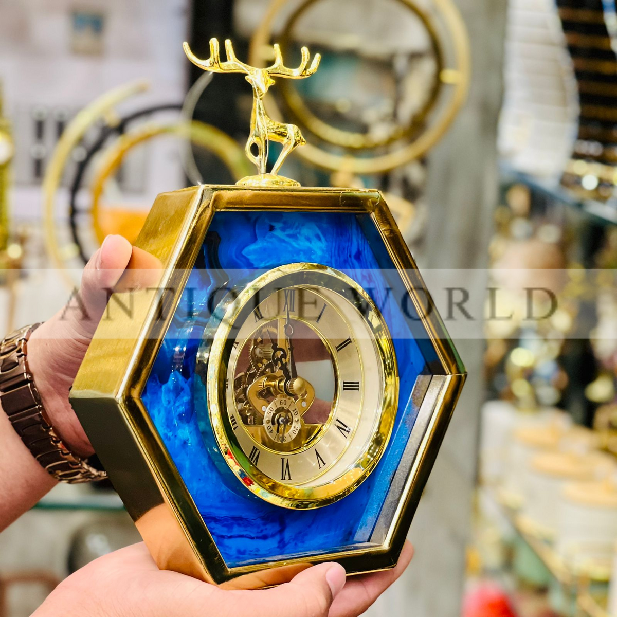 Oceanic Dailed Hexagonal Metal Clock