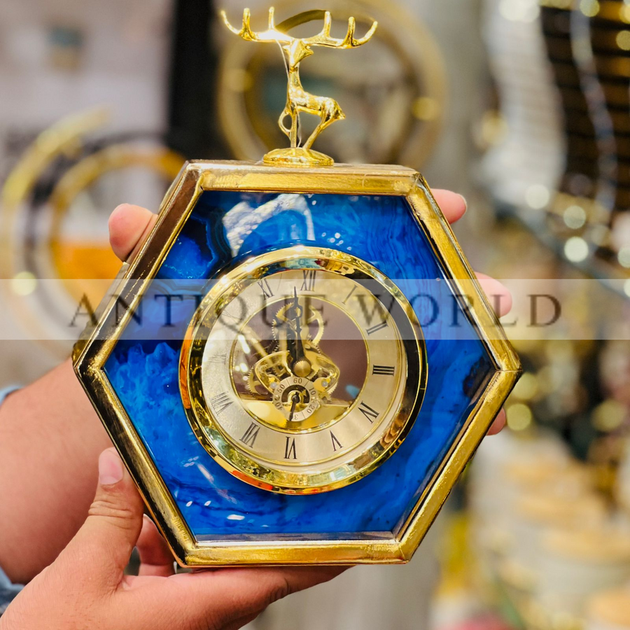 Oceanic Dailed Hexagonal Metal Clock