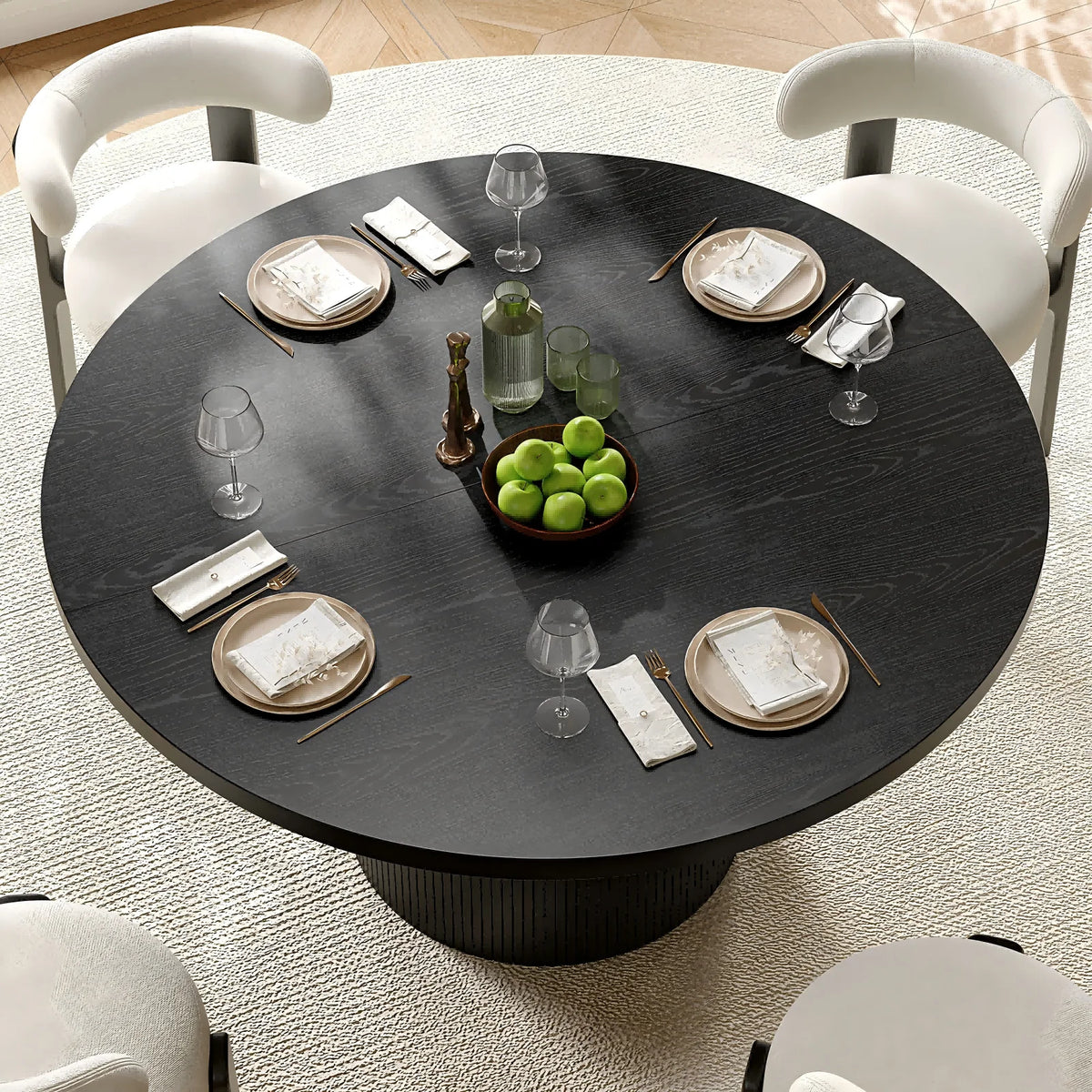 Fluted Round Dining Table