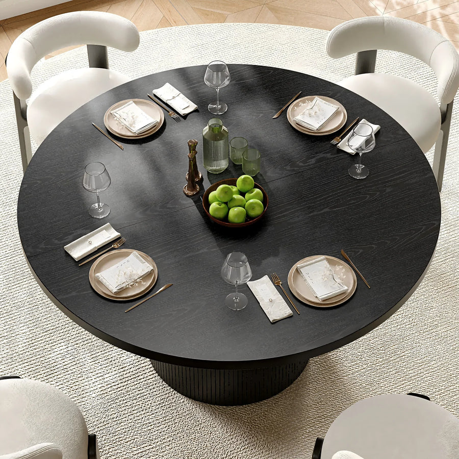 Fluted Round Dining Table