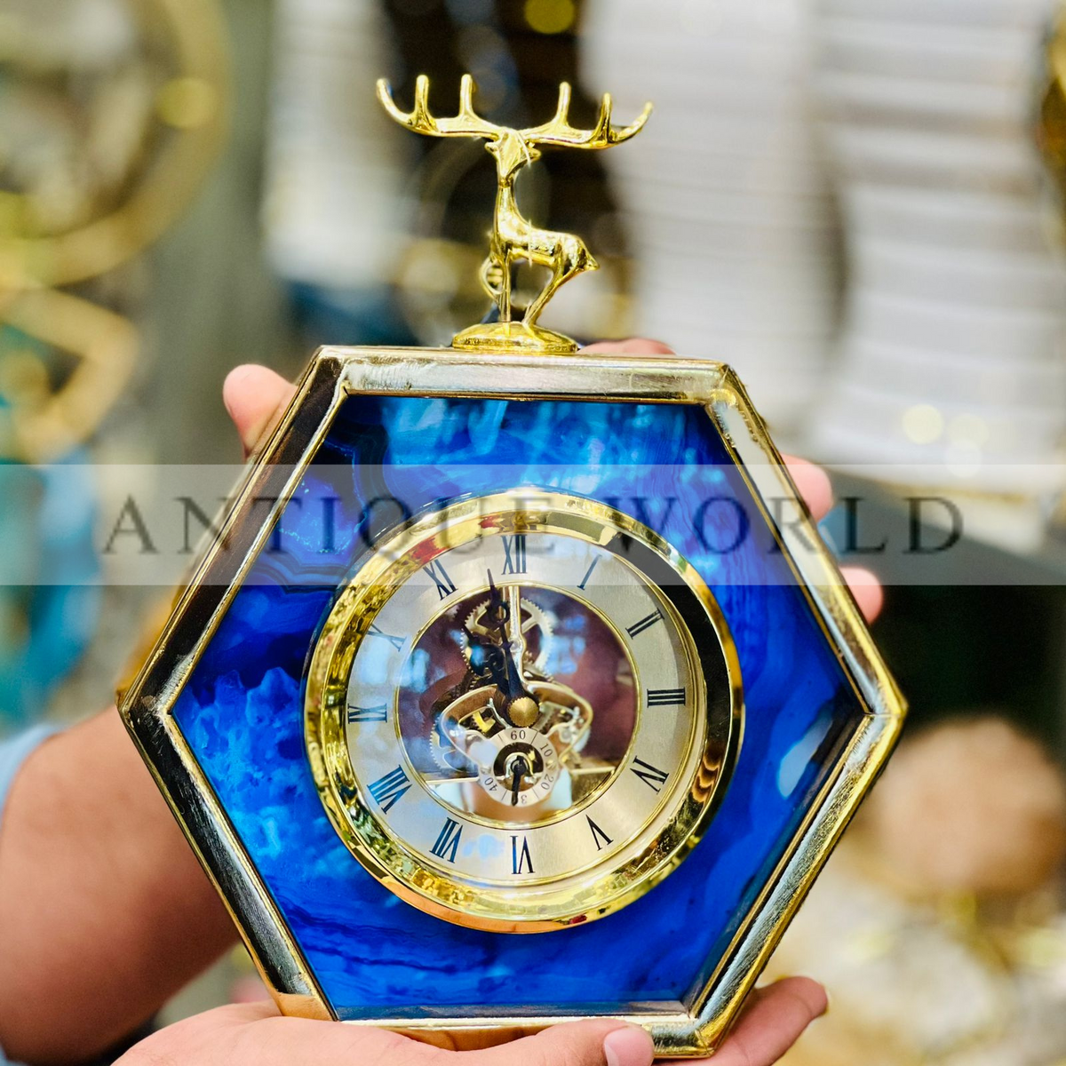 Oceanic Dailed Hexagonal Metal Clock