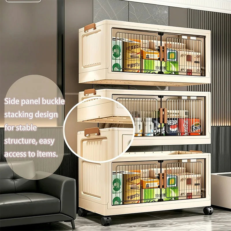 Foldable Storage Cabinet with Wheels