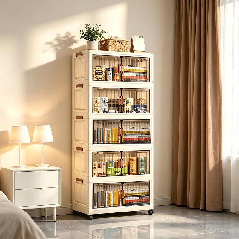 Foldable Storage Cabinet with Wheels