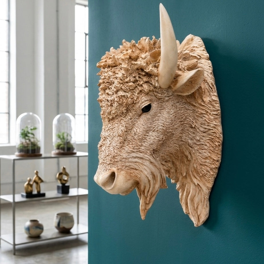 Faux Bull Wall Mount