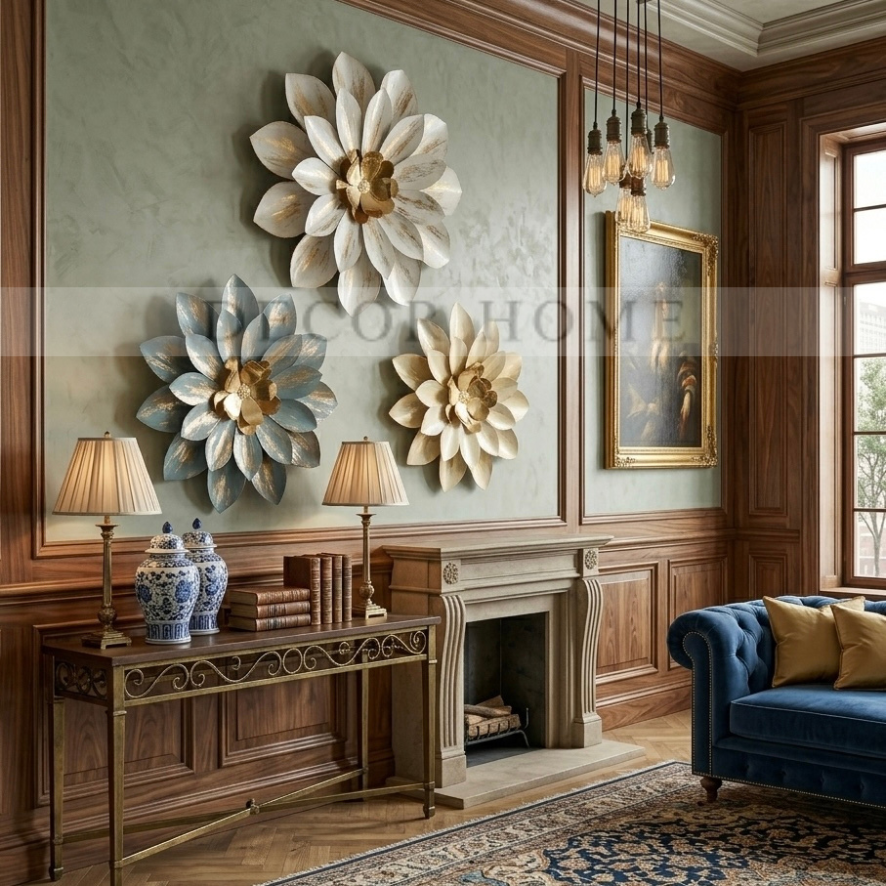 Metallic Floral Wall Decor (Set of 3)