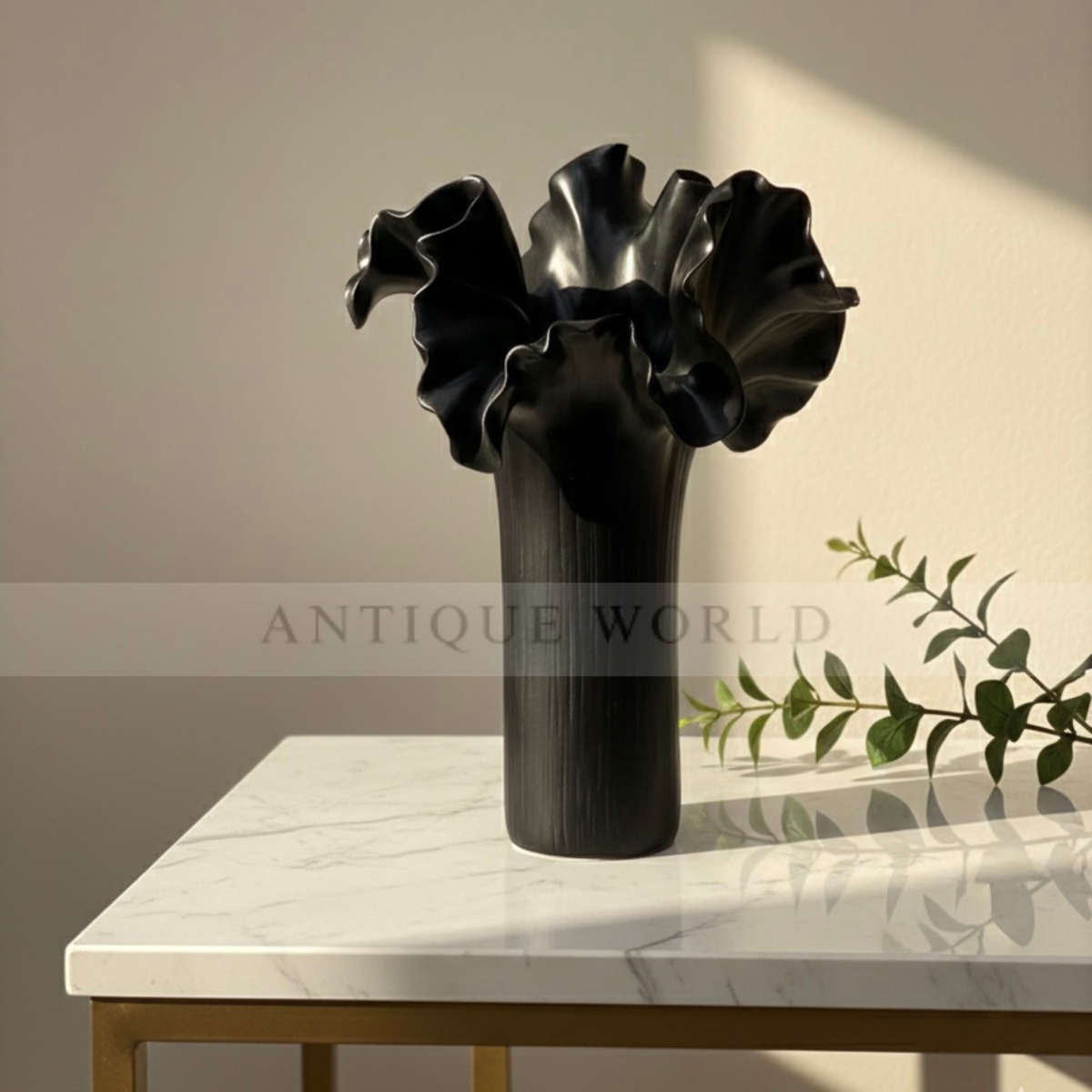 The Midnight Petal Vase