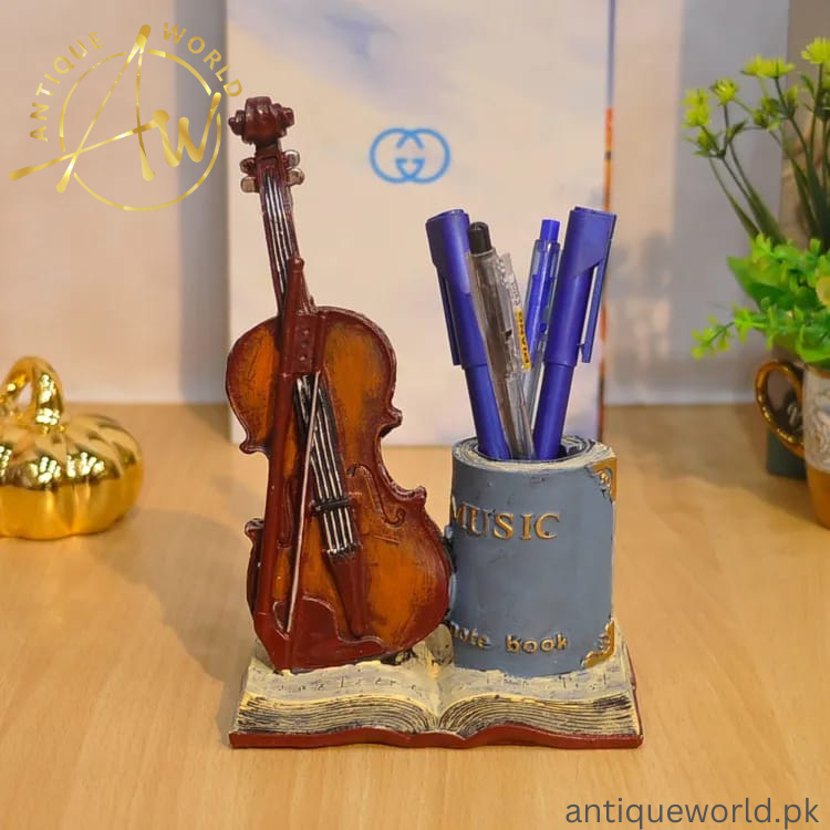 Retro Violin Pen Holder