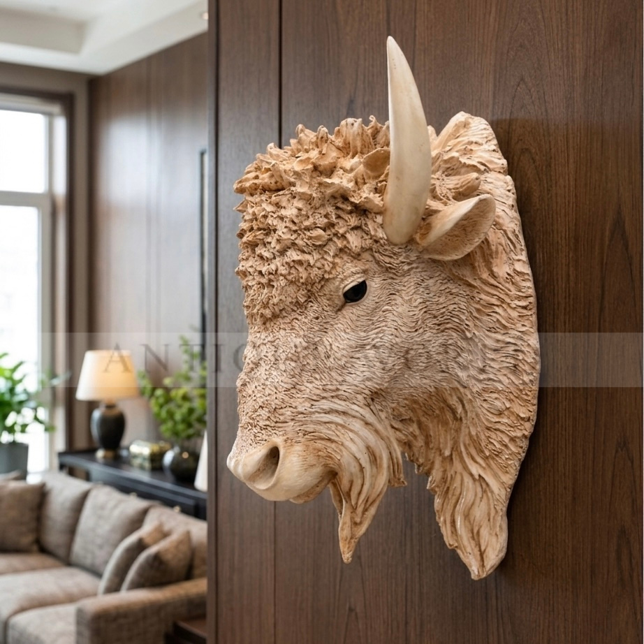 Faux Bull Wall Mount