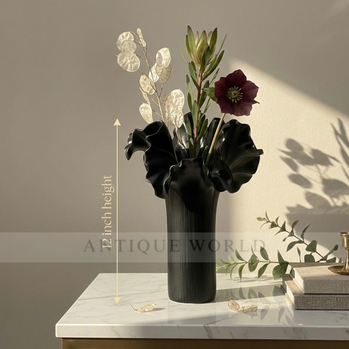 The Midnight Petal Vase