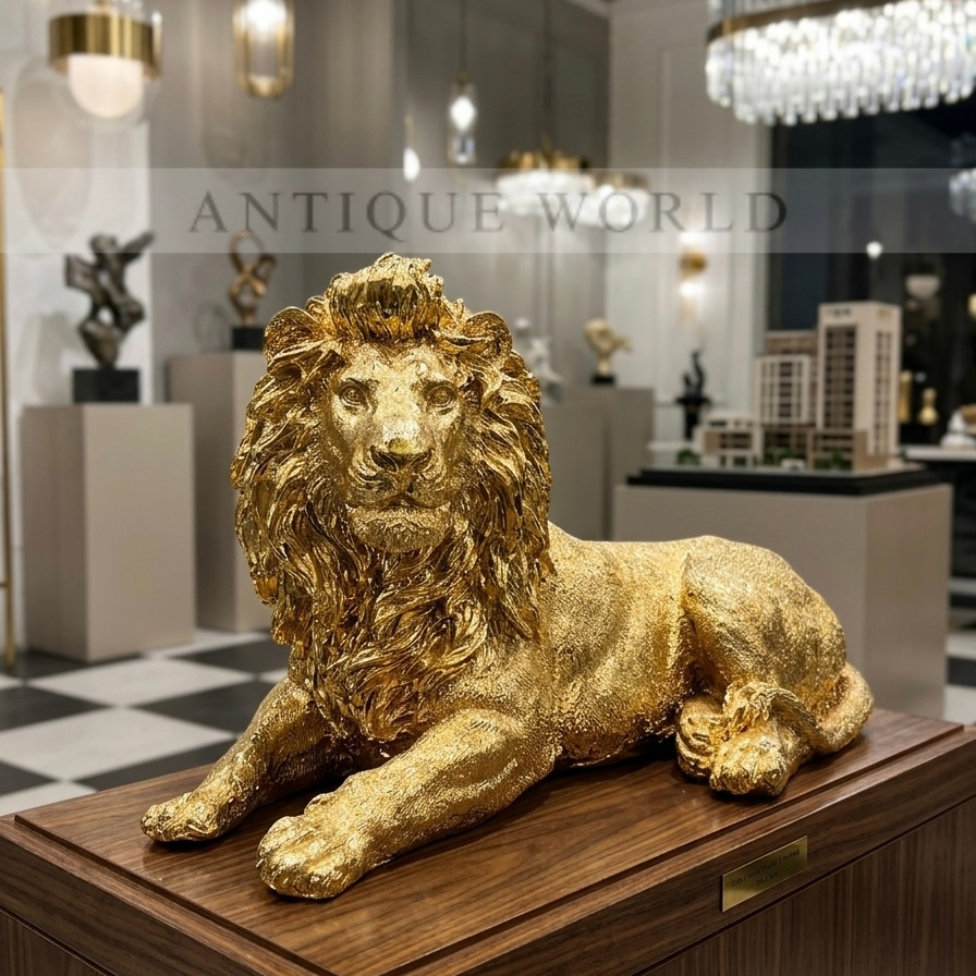 Imperial Gold Lion Figurine