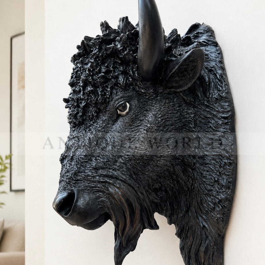 Faux Bull Wall Mount