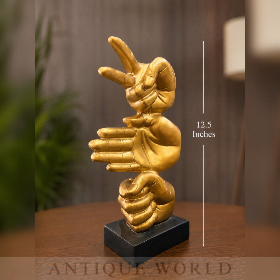 Modern Triple Hand Gesture Sculpture