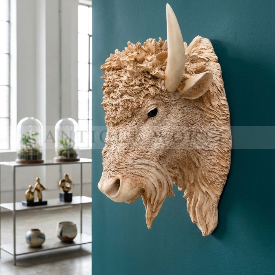 Faux Bull Wall Mount