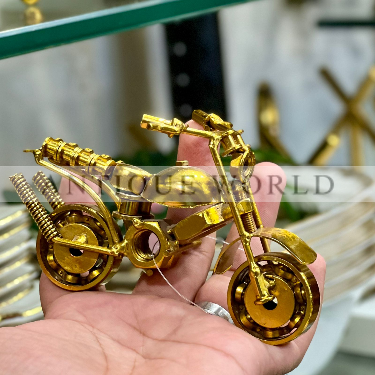 Handcrafted Miniature Motorcycle Model