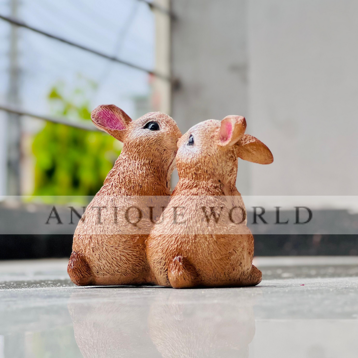 Loving Duo Bunny Figurine