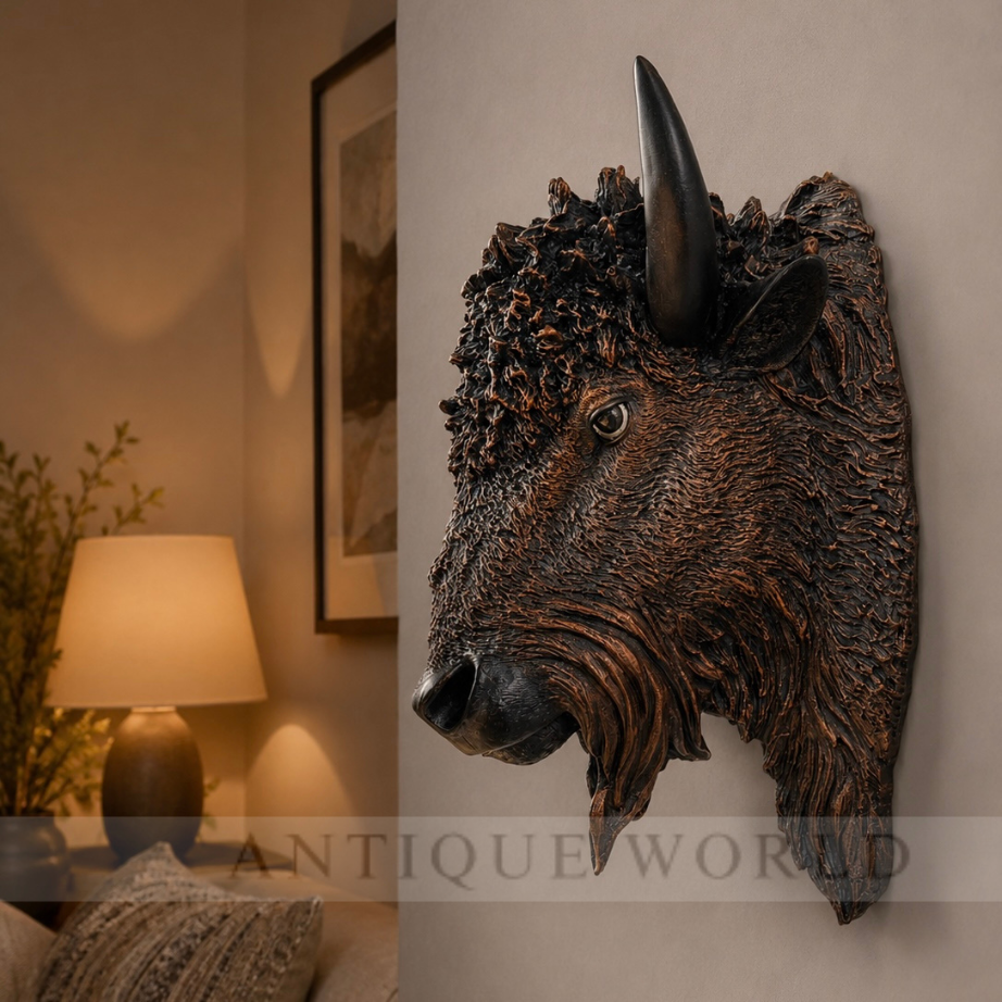 Faux Bull Wall Mount