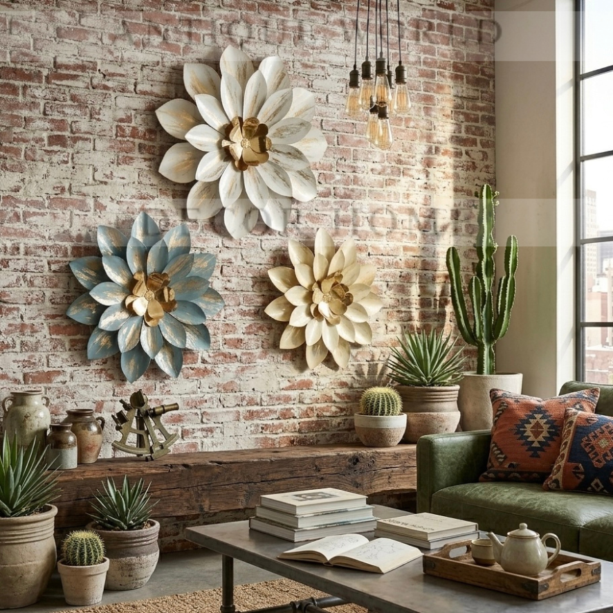 Metallic Floral Wall Decor (Set of 3)