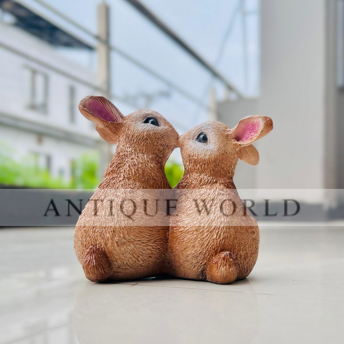 Loving Duo Bunny Figurine