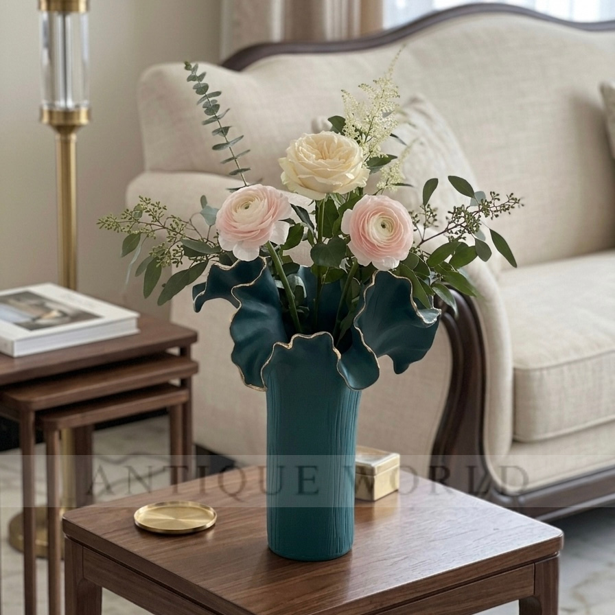 The Midnight Petal Vase