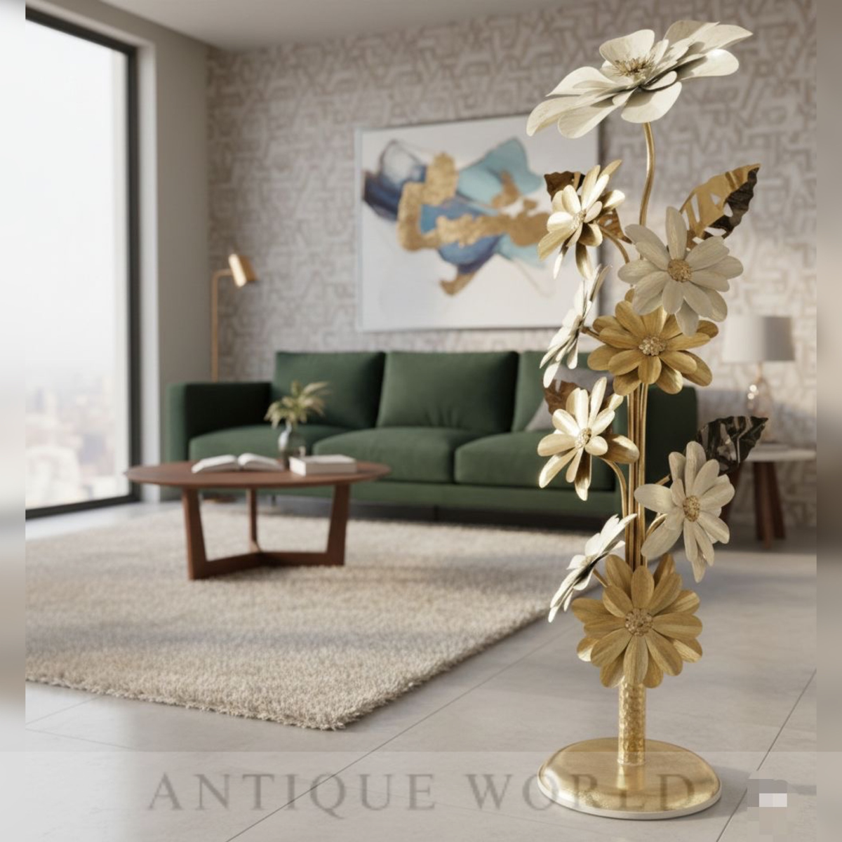 Metal Floral Floor Decor